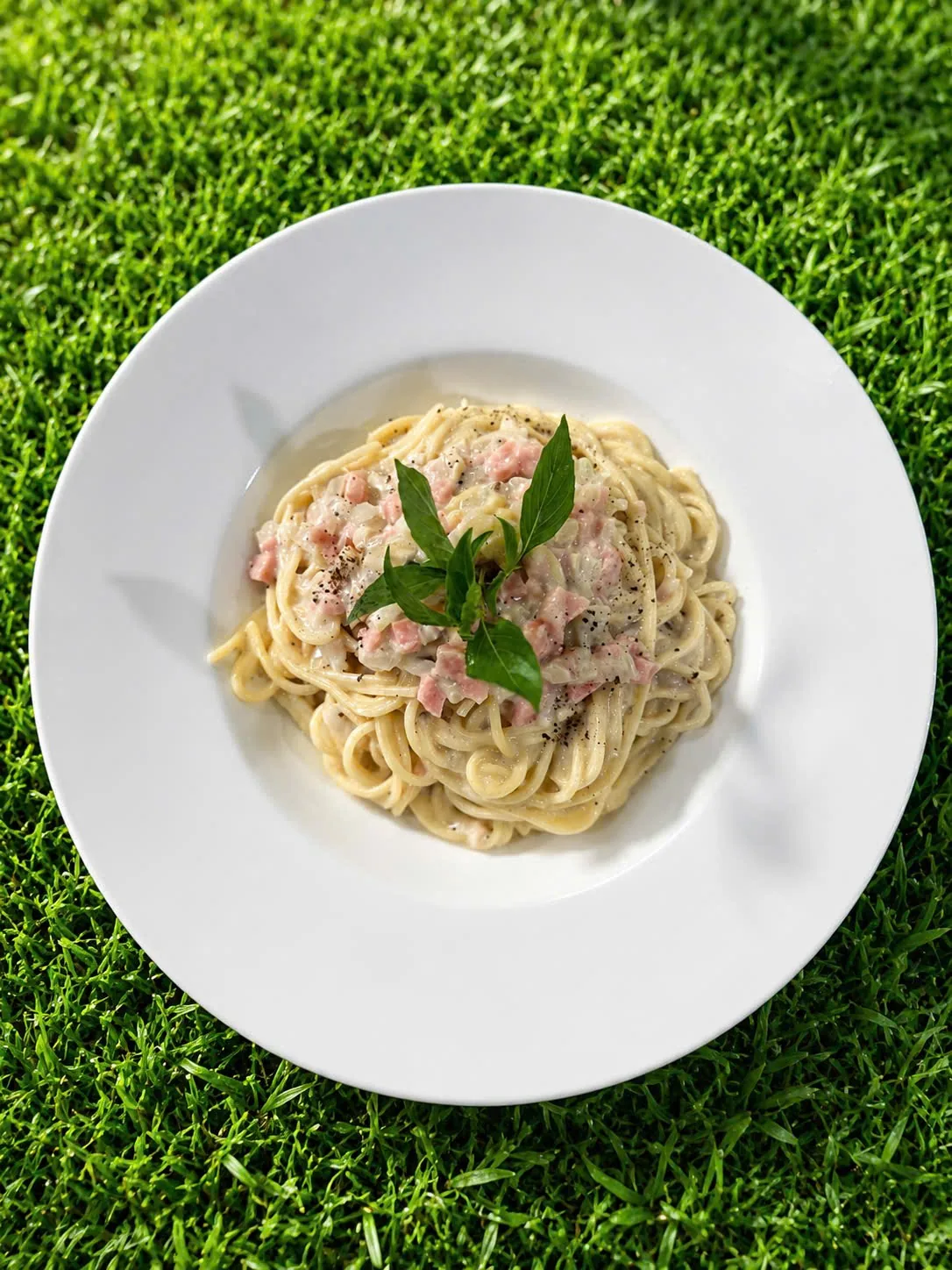 Vegan spaghetti carbonara