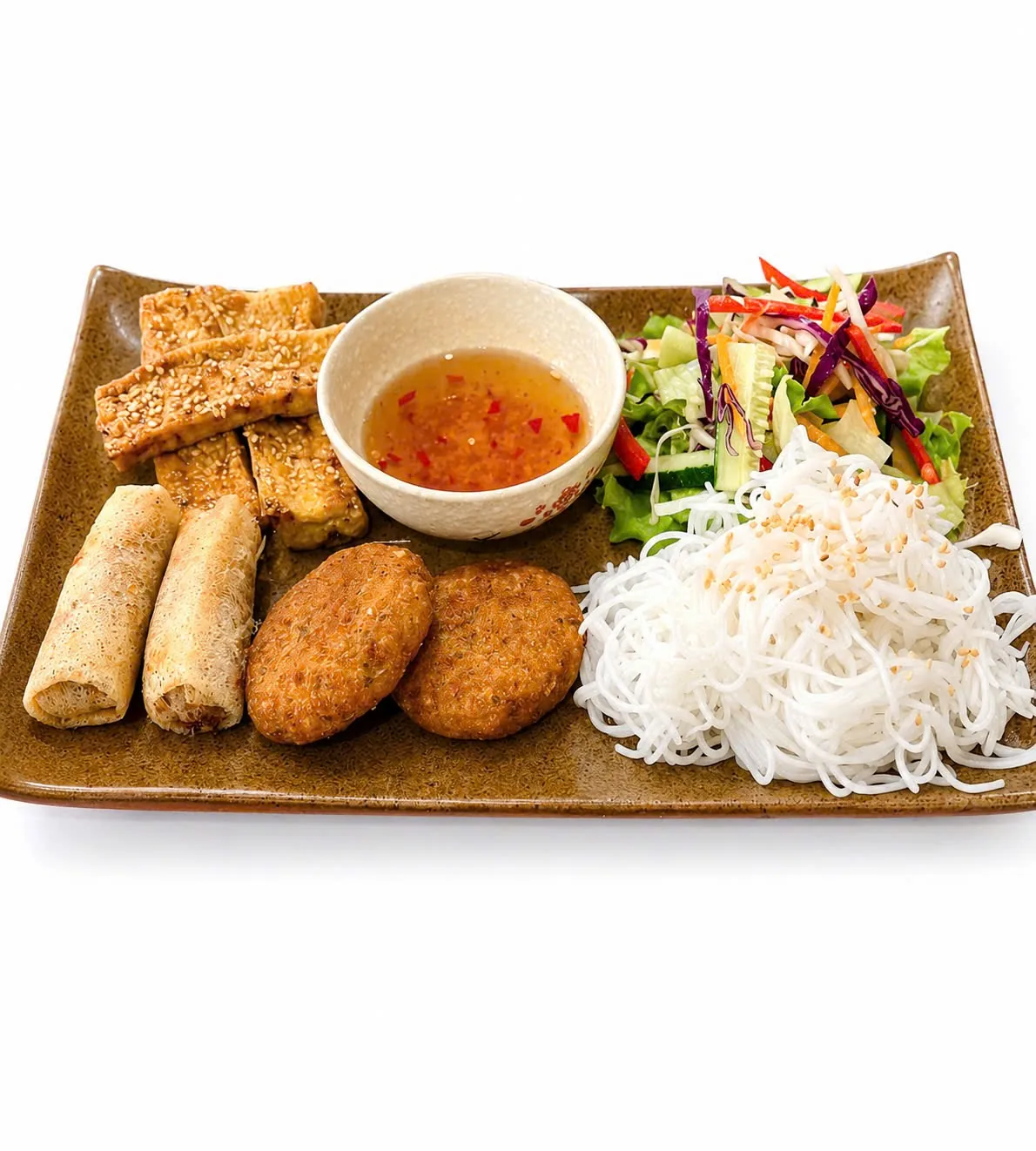 Noodles with falafel & tofu
